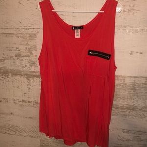 Coral Tank with Zip Pocket